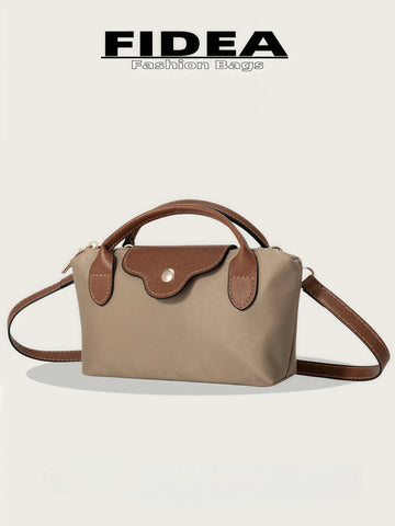 Fashionable Solid Color Minimalist PU Bucket Bag