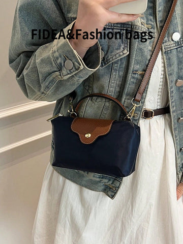 Fashionable Solid Color Minimalist PU Bucket Bag