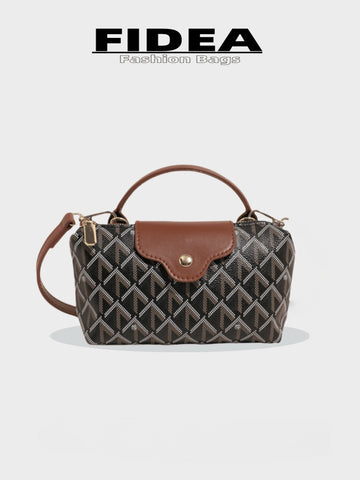 Fashionable Solid Color Minimalist PU Bucket Bag