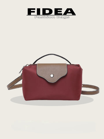 Fashionable Solid Color Minimalist PU Bucket Bag