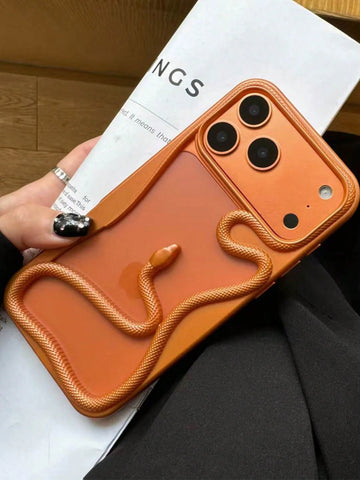 New Fashionable & Personalized Hollow Electroplated Snake Design Phone Case