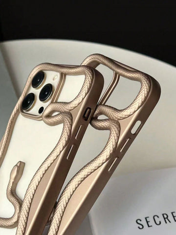 New Fashionable & Personalized Hollow Electroplated Snake Design Phone Case
