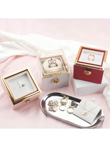 New Rotatable Bear Cake Pattern Jewelry Case