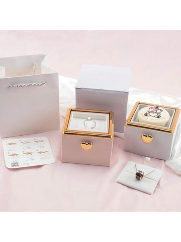 New Rotatable Bear Cake Pattern Jewelry Case