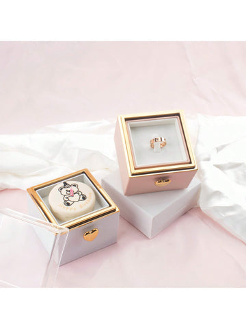 New Rotatable Bear Cake Pattern Jewelry Case