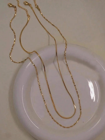 Women Stainless Steel Snake Chain Necklaces