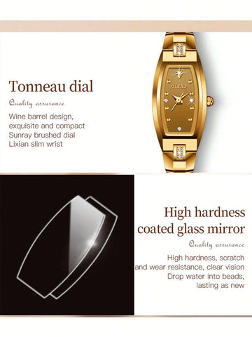 OLEVS 1pc Ladies Watch Gold Watch