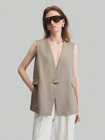 Casual Loose Fit Women Vest Jacket