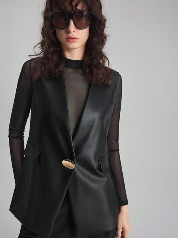 Casual Loose Fit Women Vest Jacket