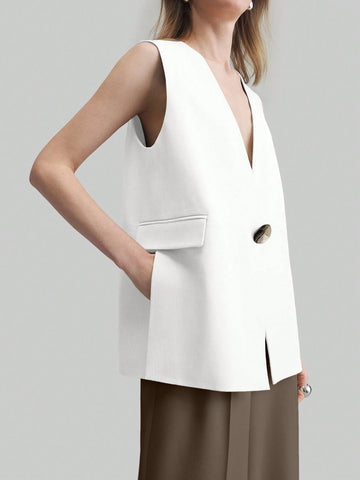 Casual Loose Fit Women Vest Jacket