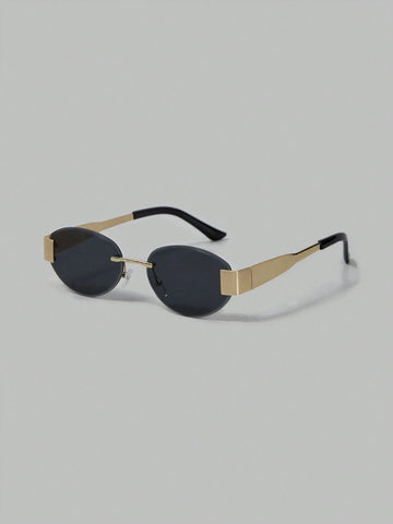 Ontre Vintage Retro American Metal Oval Fashion Glasses Without Frame