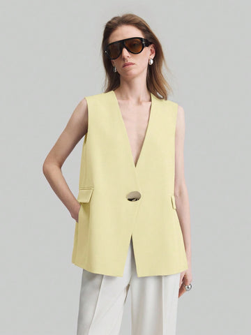 Casual Loose Fit Women Vest Jacket
