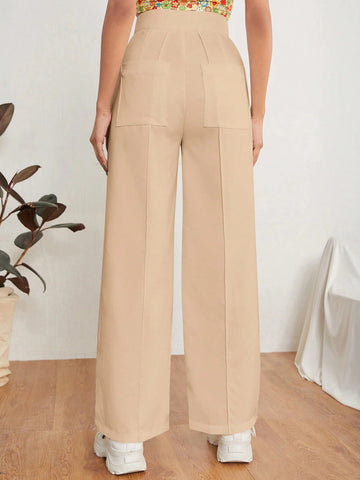 PETITE Solid Dual Pocket Tailored Pants