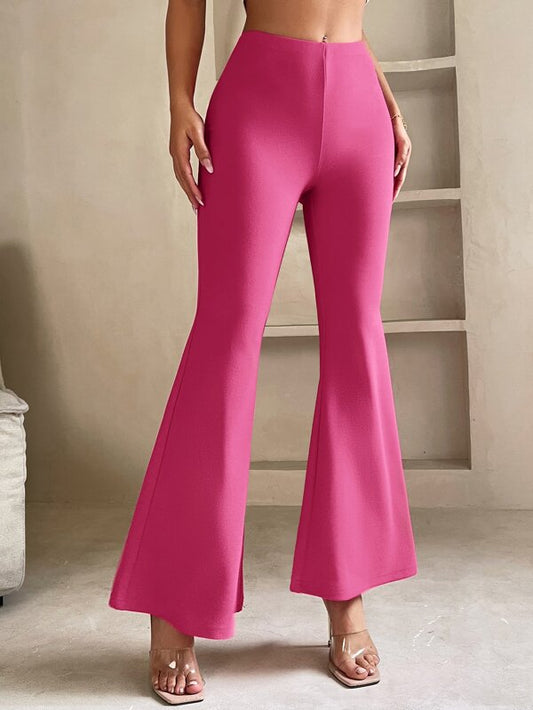 PETITE Solid Flare Leg Pants