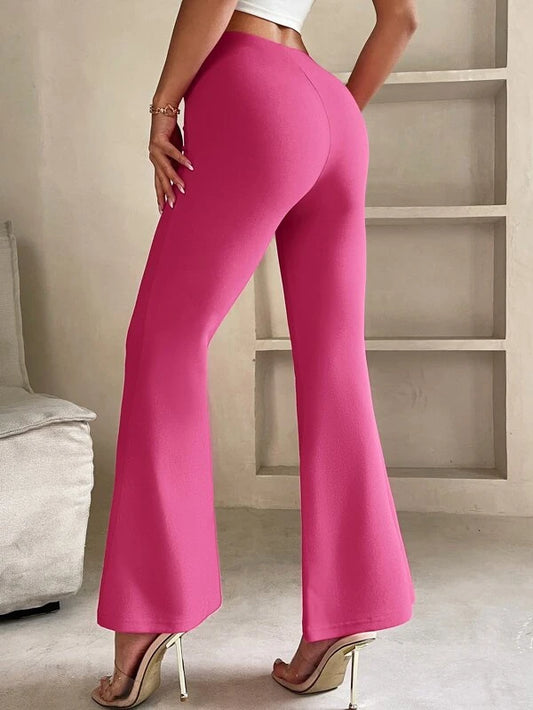 PETITE Solid Flare Leg Pants