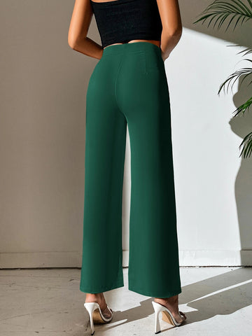 PETITE Split Hem Straight Leg Pants