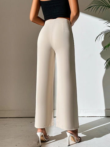 PETITE Split Hem Straight Leg Pants