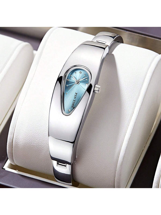 1pc Quartz Watch, Y2K Vintage Teardrop Strap Wristwatch
