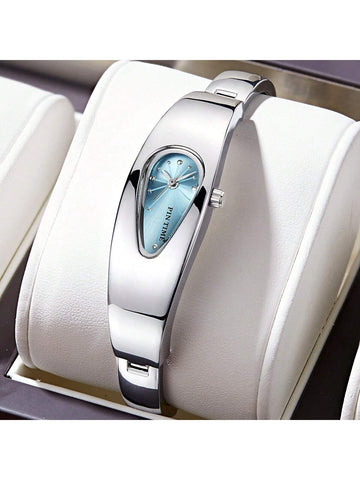 1pc Quartz Watch, Y2K Vintage Teardrop Strap Wristwatch