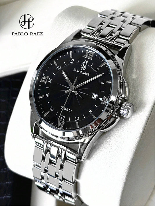 1pc Original Men's Vintage Watch Stainless Steel Summer Beach Accessories Luxury Watch