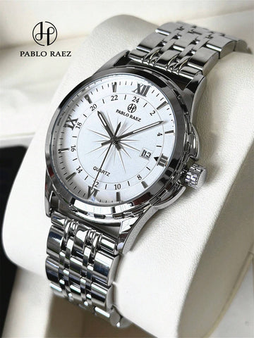 1pc Original Men's Vintage Watch Stainless Steel Summer Beach Accessories Luxury Watch