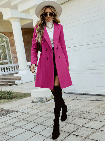 Pariaura Lapel Neck Double Breasted Overcoat