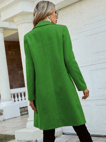 Pariaura Lapel Neck Double Breasted Overcoat