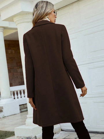 Pariaura Lapel Neck Double Breasted Overcoat