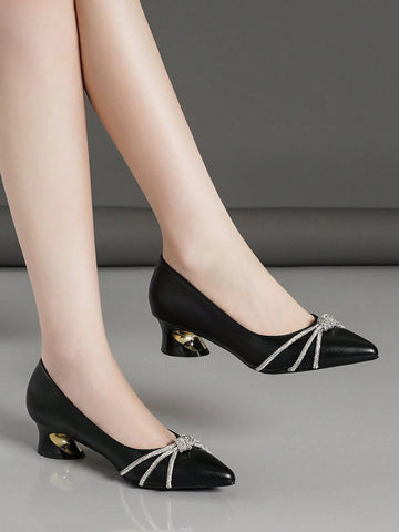 Point Toe Sculptural Heeled Faux Suede Court Pumps