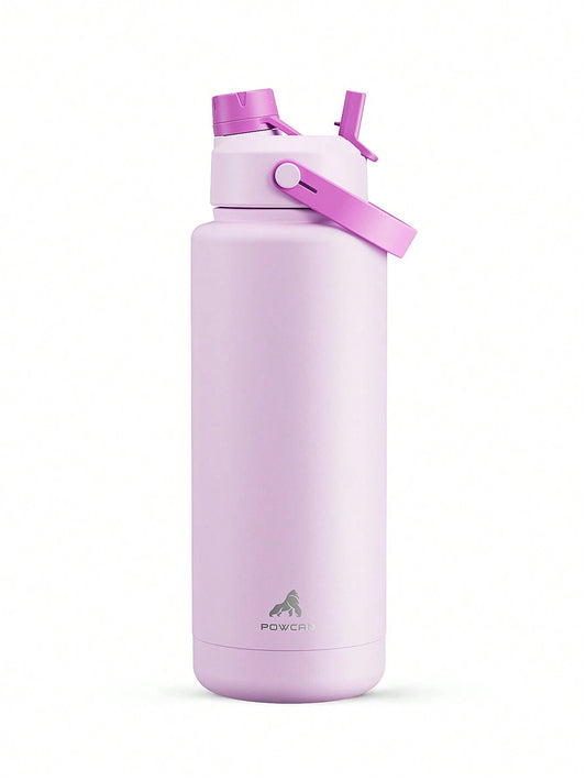 20oz Insulated Water Bottle With 2-In-1 Straw And Spout Lid