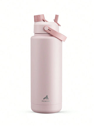 20oz Insulated Water Bottle With 2-In-1 Straw And Spout Lid