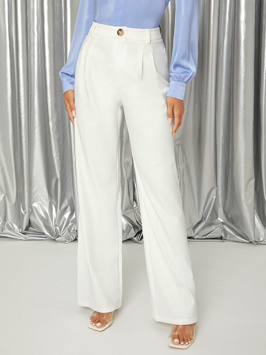 Privé Solid Wide Leg Pants