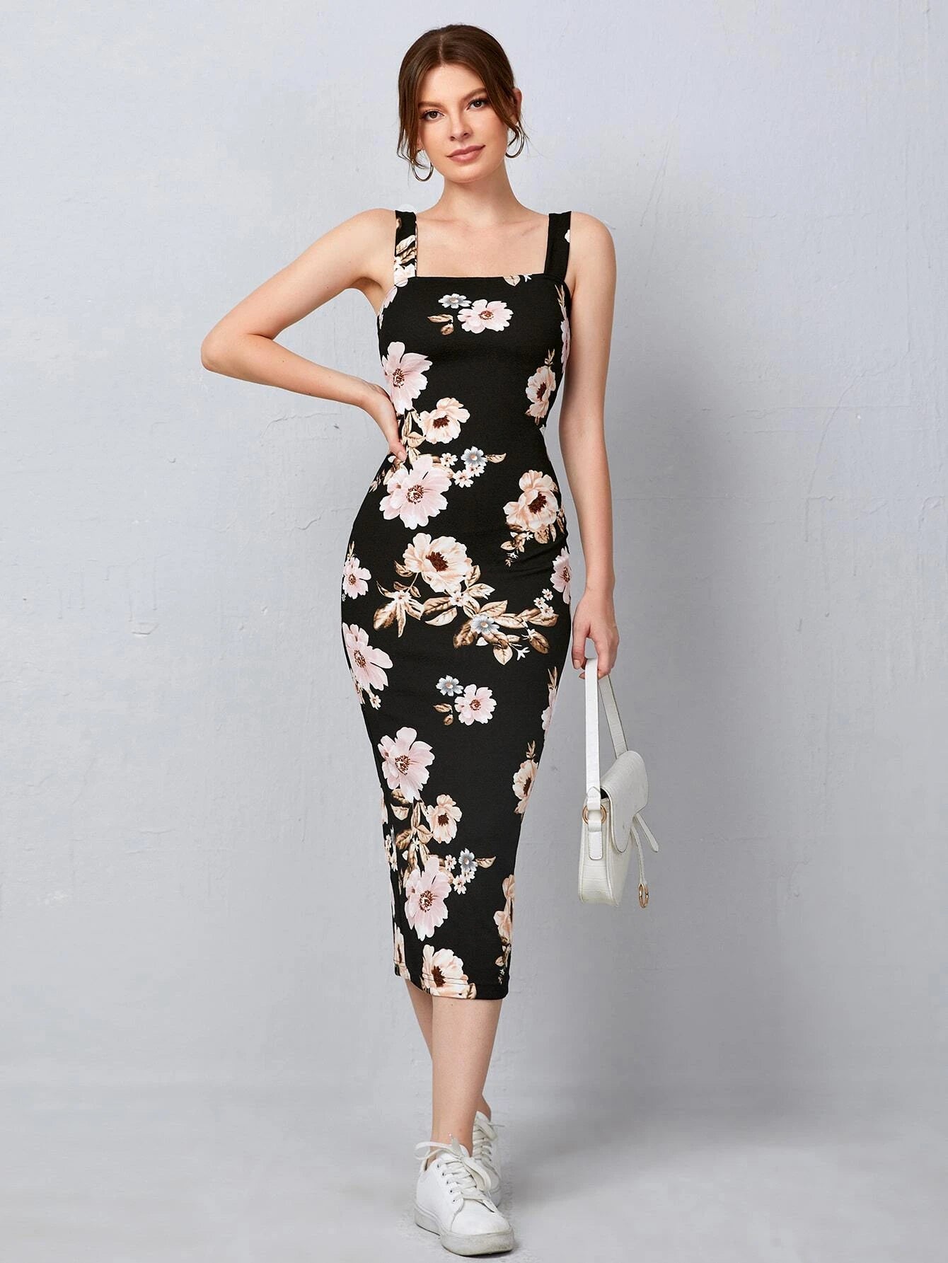 Privé Split Hem Floral Dress