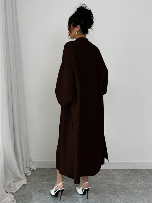 Solid Color Spaghetti Strap Minimalist Dress With Long Sleeve Jacket