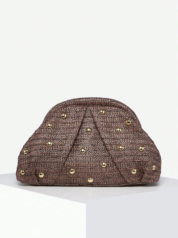 Women Vintage Minimalist Crocheted Beach Bag