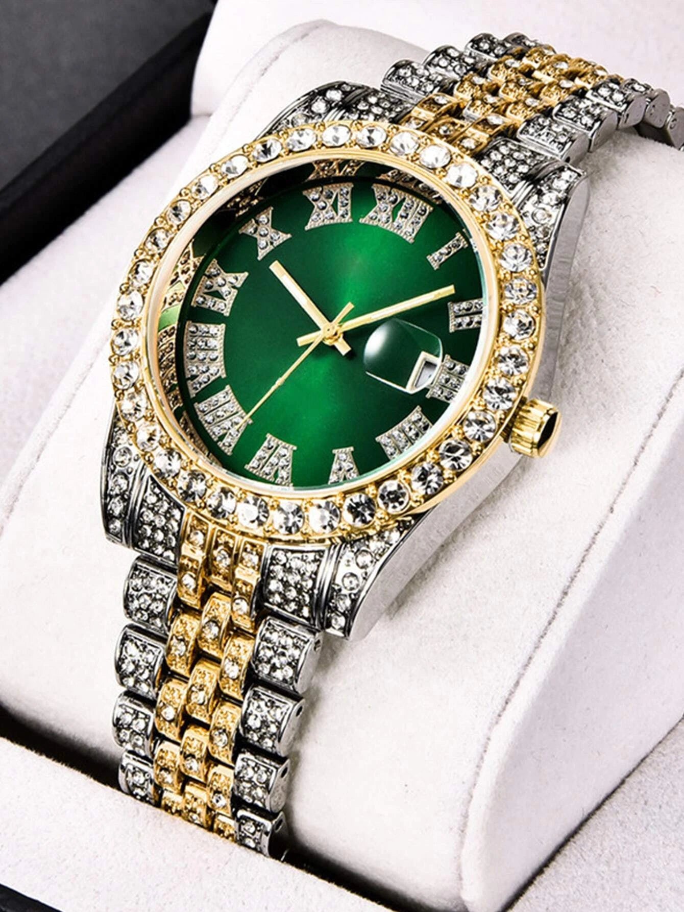 Rhinestone Decor Quartz Watch