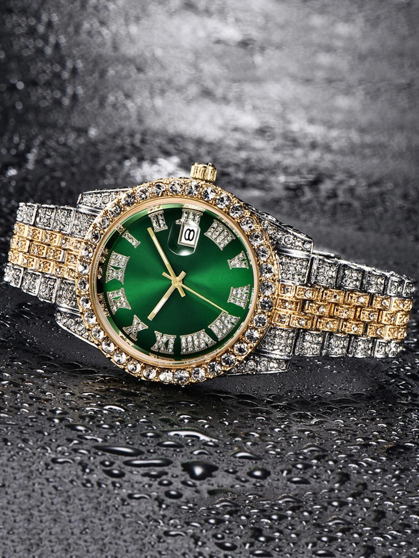 Rhinestone Decor Quartz Watch