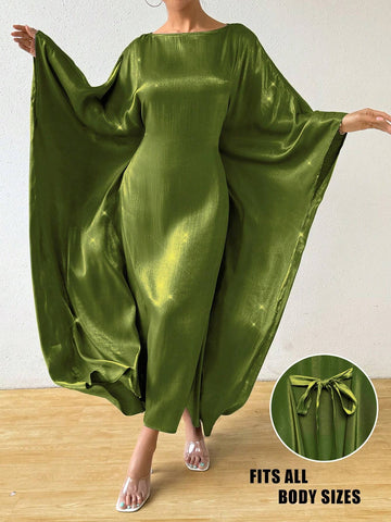 Elegant Shiny Long Dress For Women