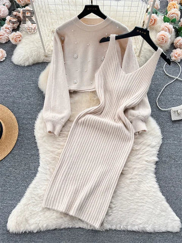 Beading Casual Two Piece Set