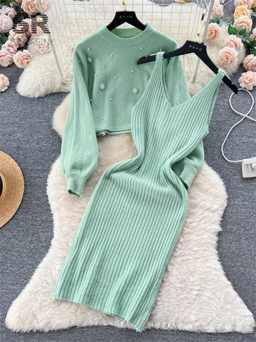 Beading Casual Two Piece Set