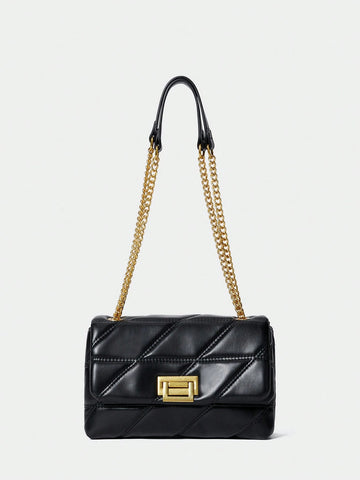 Women's Fashion Versatile Solid Color Classic Shoulder Bag