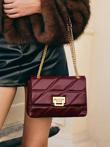 Women's Fashion Versatile Solid Color Classic Shoulder Bag