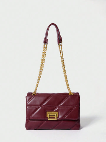 Women's Fashion Versatile Solid Color Classic Shoulder Bag