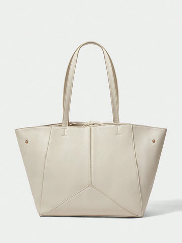 SHECARRY Women's Solid Color Large Capacity Shoulder Tote Bag