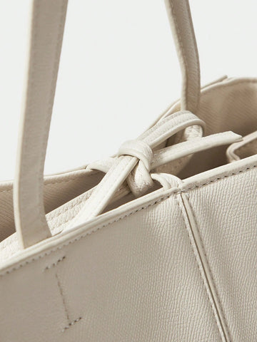 SHECARRY Women's Solid Color Large Capacity Shoulder Tote Bag
