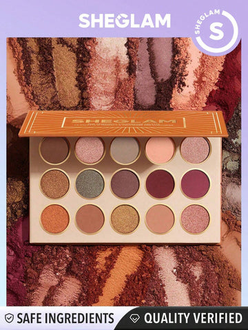 SHEGLAM Afterglow Palette 15-Color Matte Gilding Shimmer Eyeshadow Palette