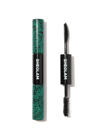 SHEGLAM All-In-One Volume & Length Mascara-Washable Black 2 In 1 Double Head Brush Easy To Remove