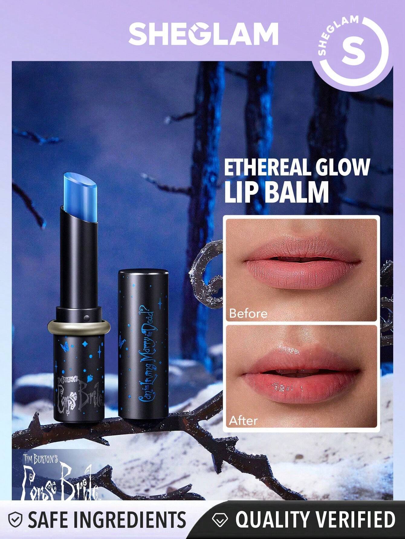 SHEGLAM | Corpse Bride Ethereal Glow Lip Balm Gift Blue Lip Care