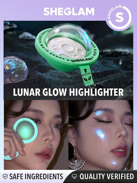 SHEGLAM Lunar Glow Highlighter Multi-Dimensional Shine Highlighter Powder High-Shine Finish