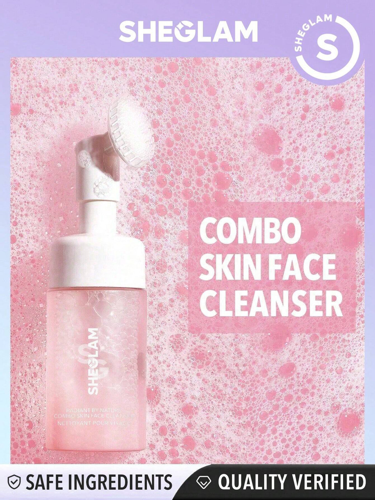 SHEGLAM Radiant By Nature Combo Skin Face Cleanser 100ml Hydrating Gentle